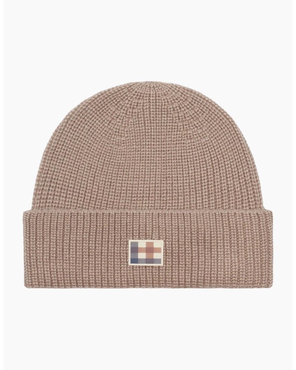 Aquascutum Natural Active Label Beanie Hat for men