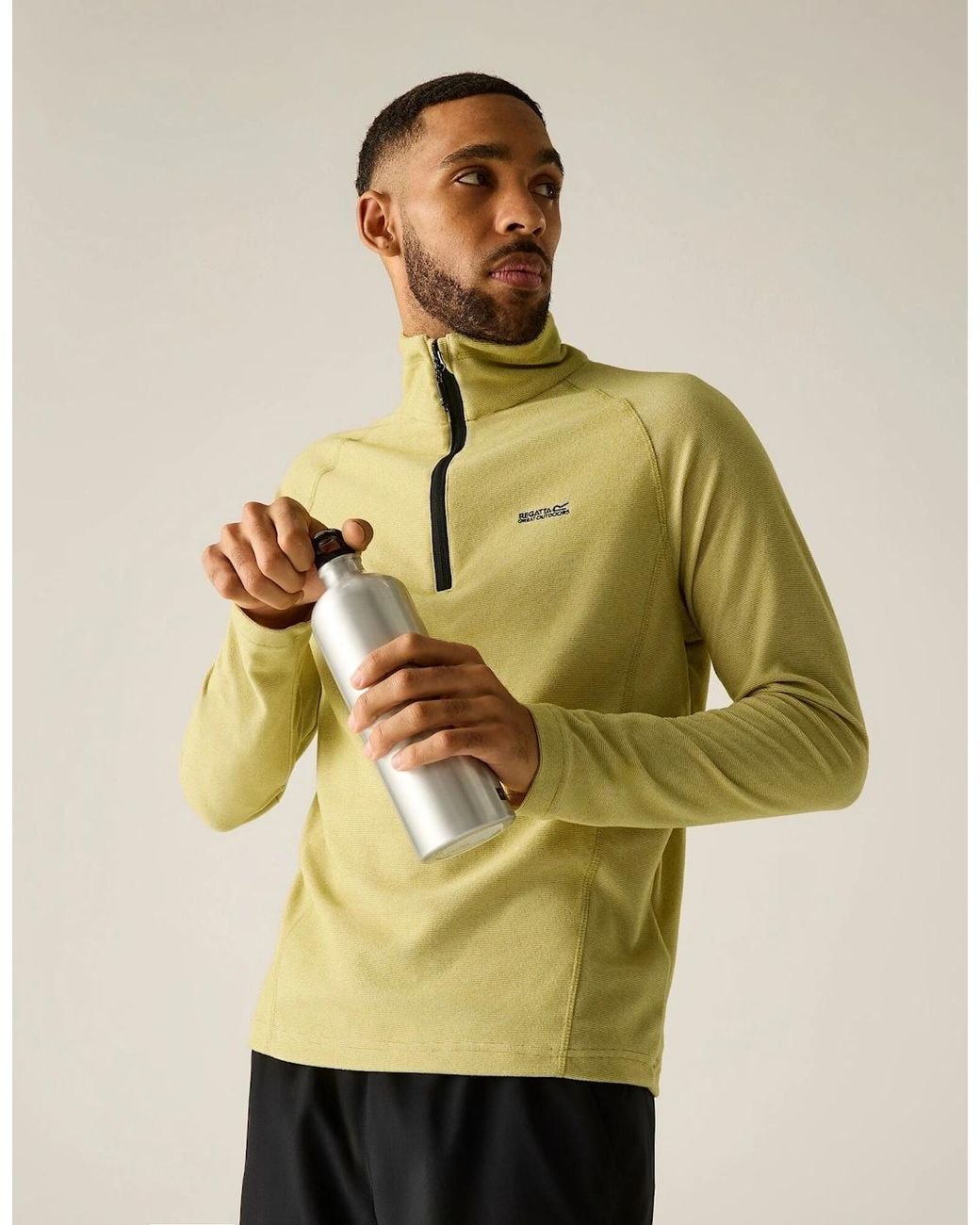 Regatta Natural Great Outdoors Montes Funnel Neck Fleece Jumper for men