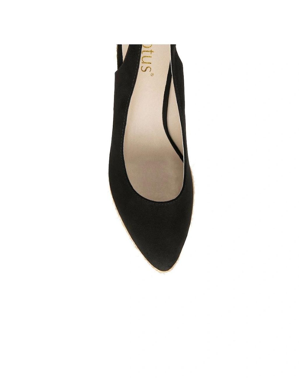 Lotus Black Gigi Espadrille Wedges
