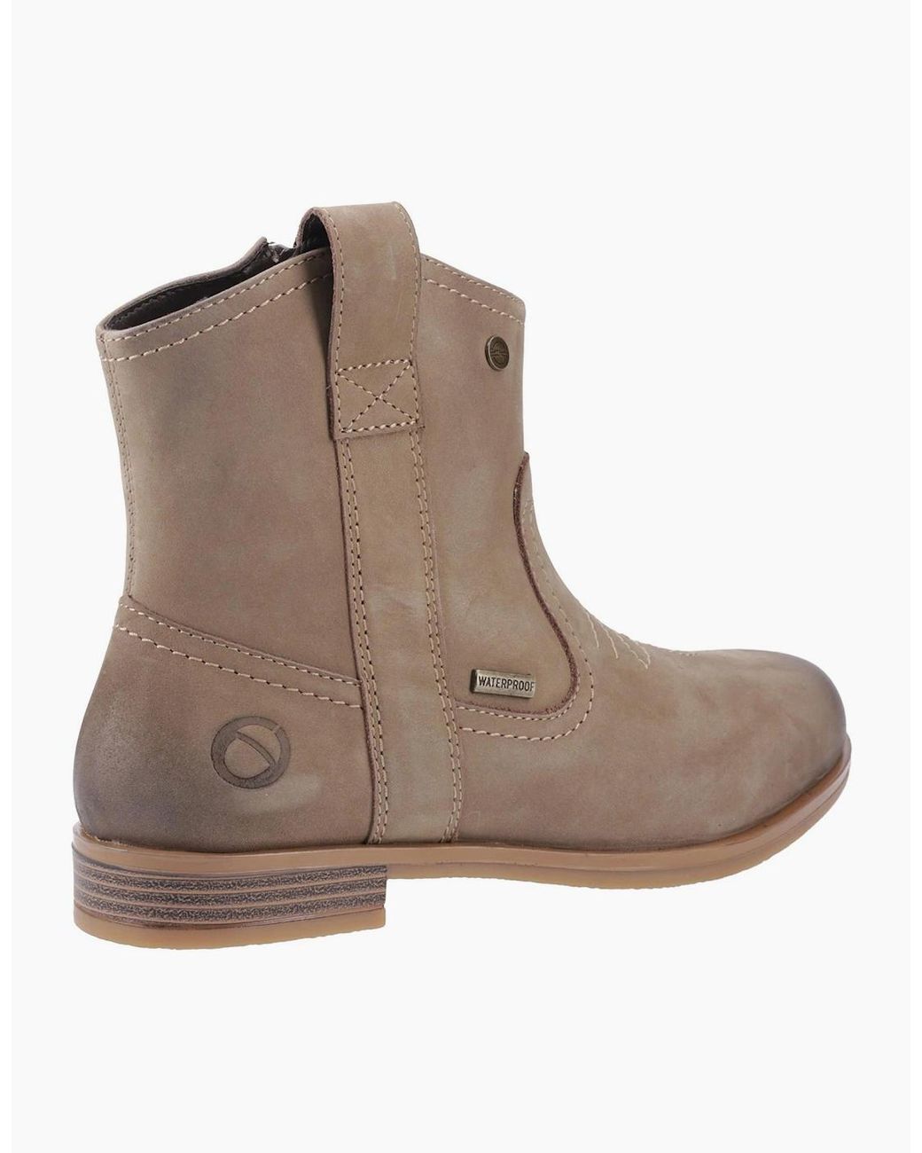 Cotswold Brown Signet Ankle Boots Taupe