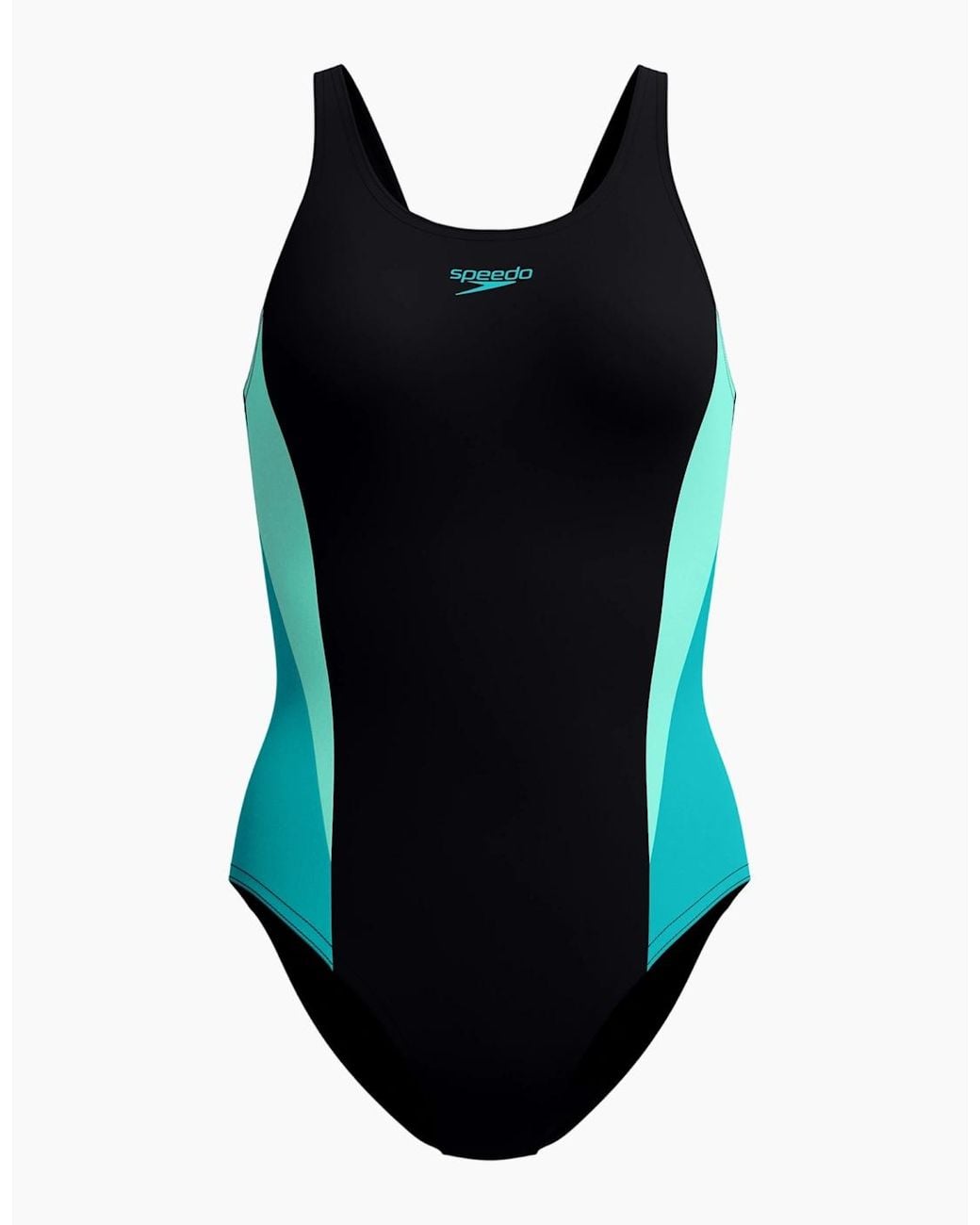 Speedo Blue Ladies Splice 2.0 Colour Block One Piece Swimsuit