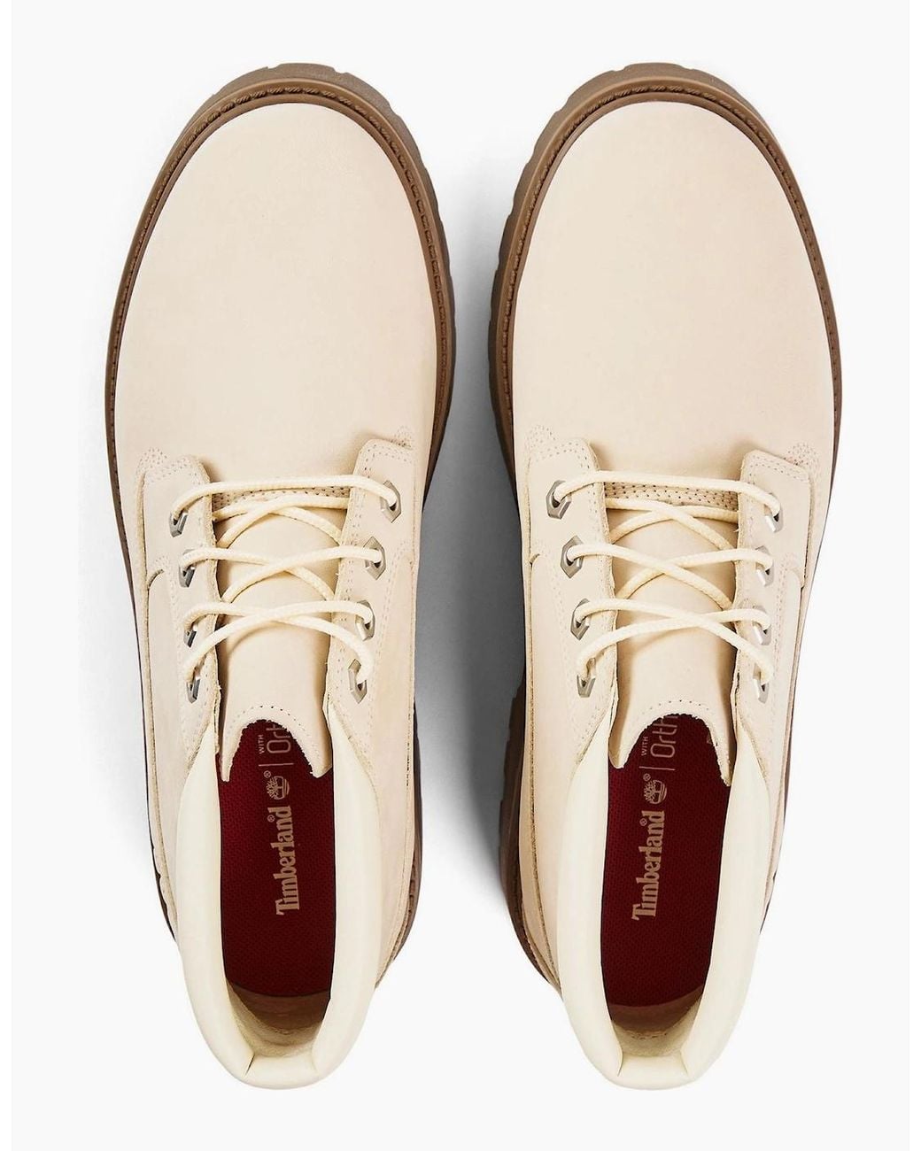Timberland Natural Stone Street Mid Lace Up Platform Boots