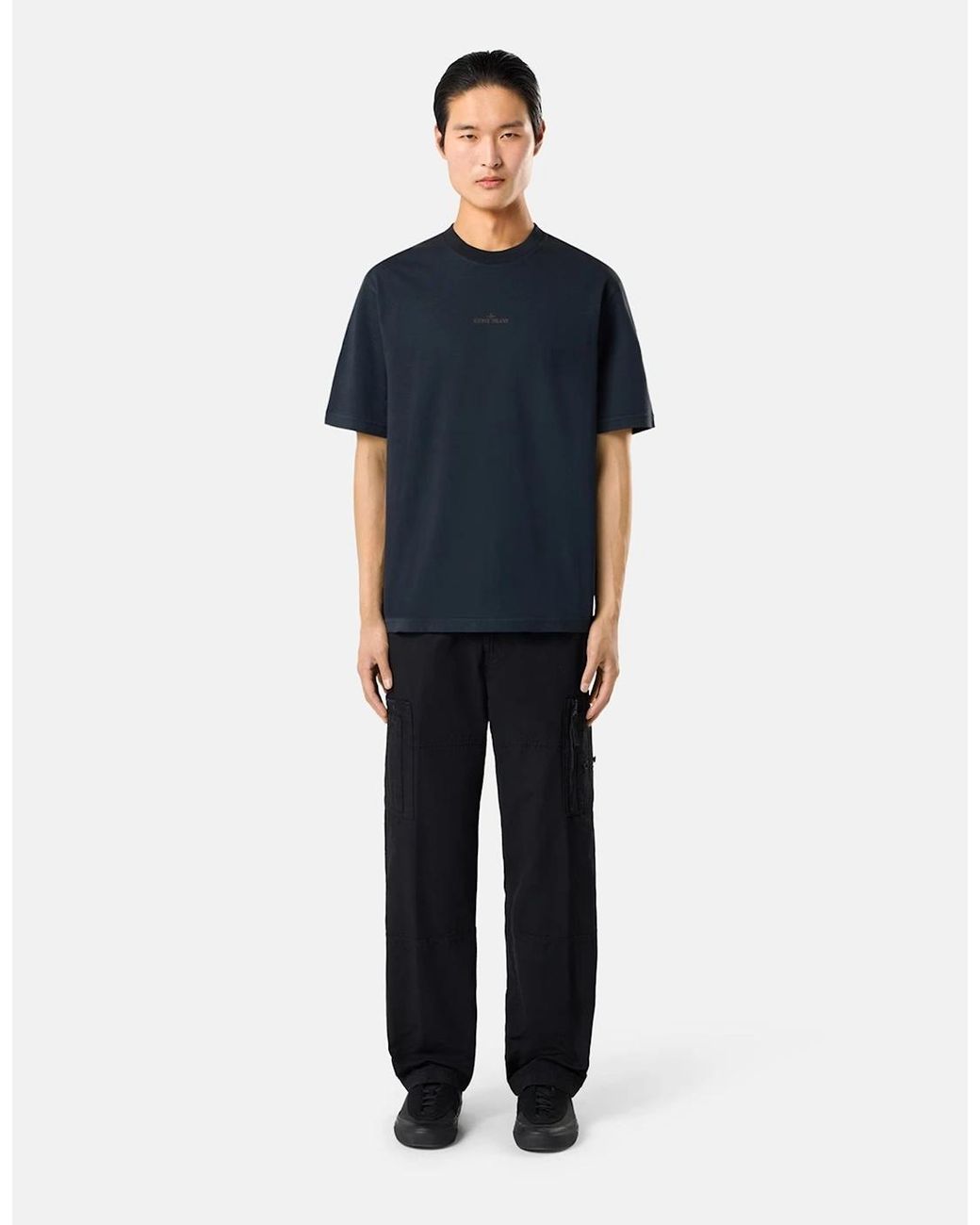 Stone Island Blue Branded 2100001 T Shirt for men