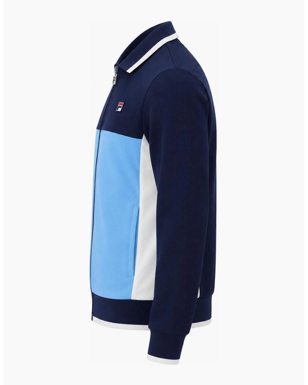Fila Blue Arlen Colour Block Track Top Jacket /Gardenia/Azure for men