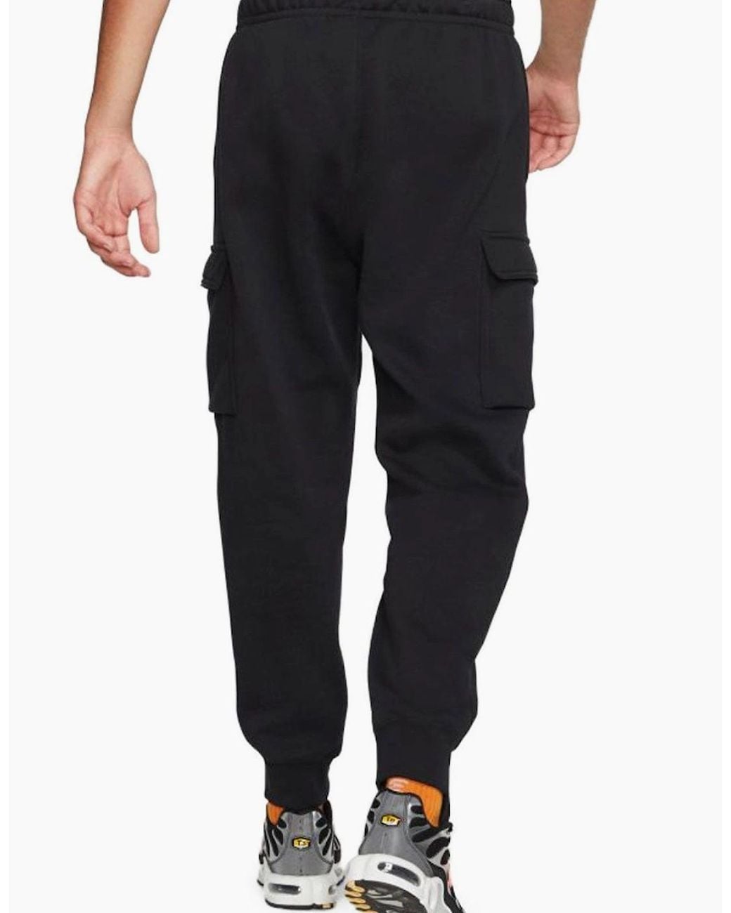 Nike Black Sportswear Club Fleece Cargo Joggers for men
