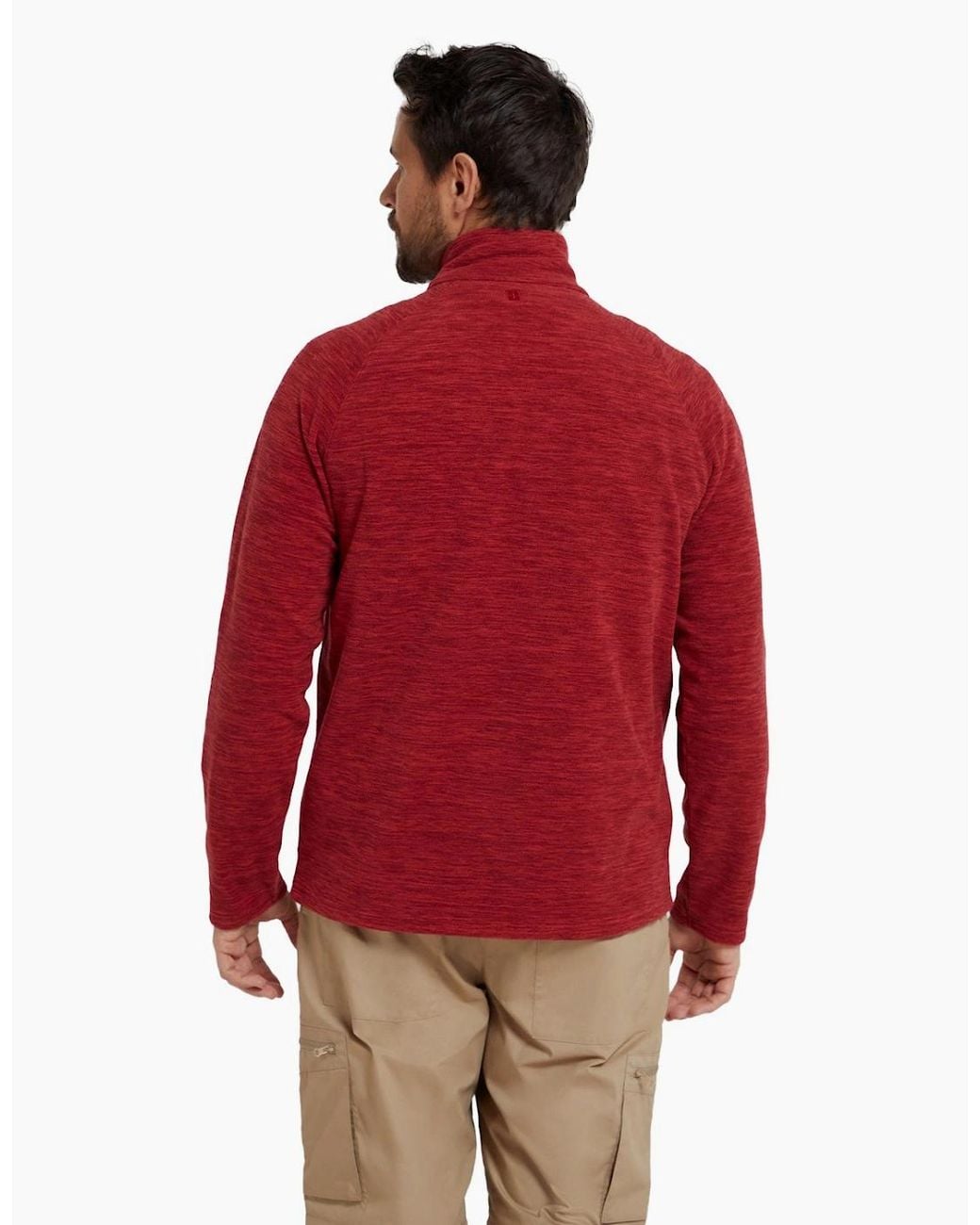 Mountain Warehouse Red Snowdon Ii Fleece Top for men