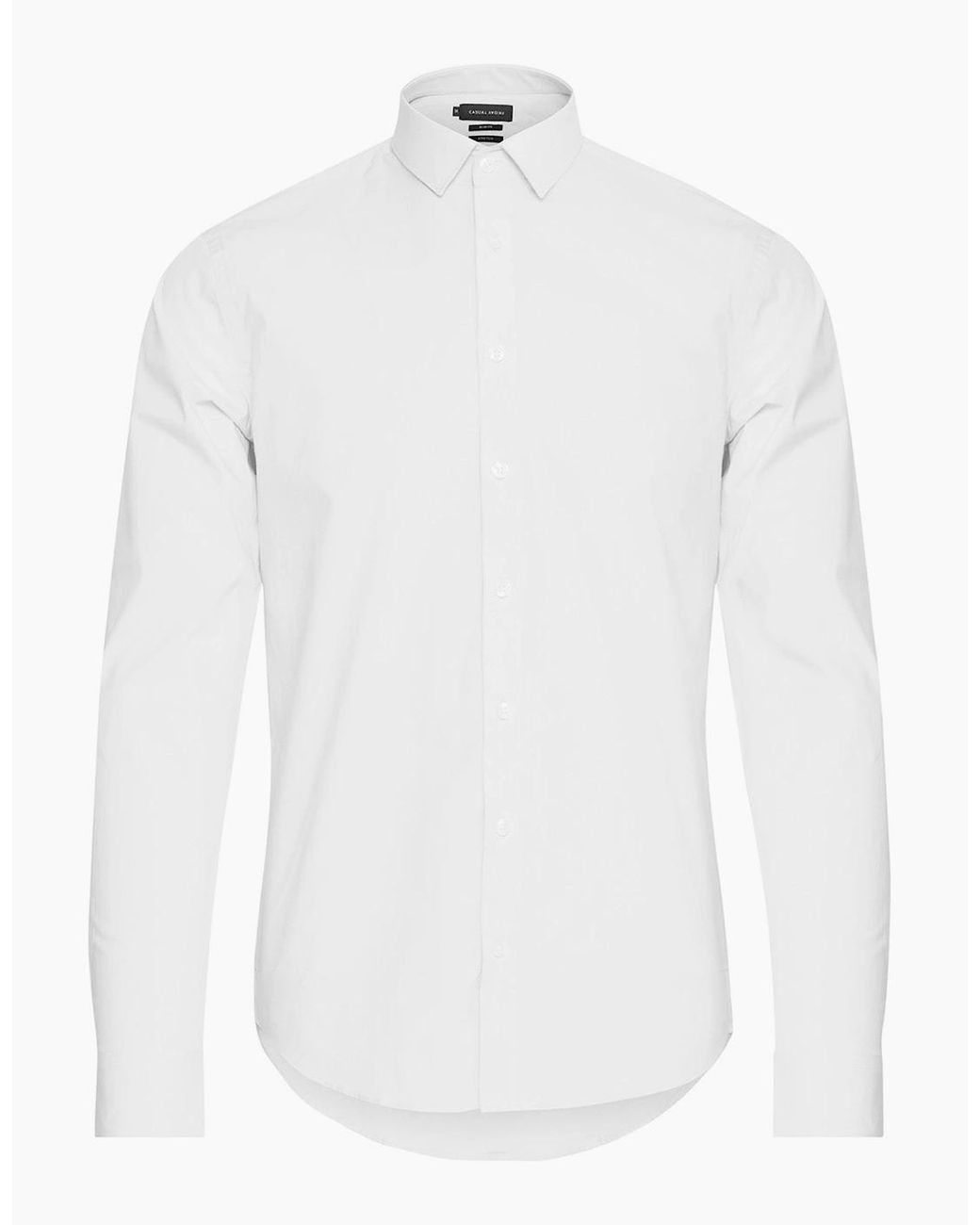 Casual Friday White Palle Stretch Poplin Slim Fit Shirt for men