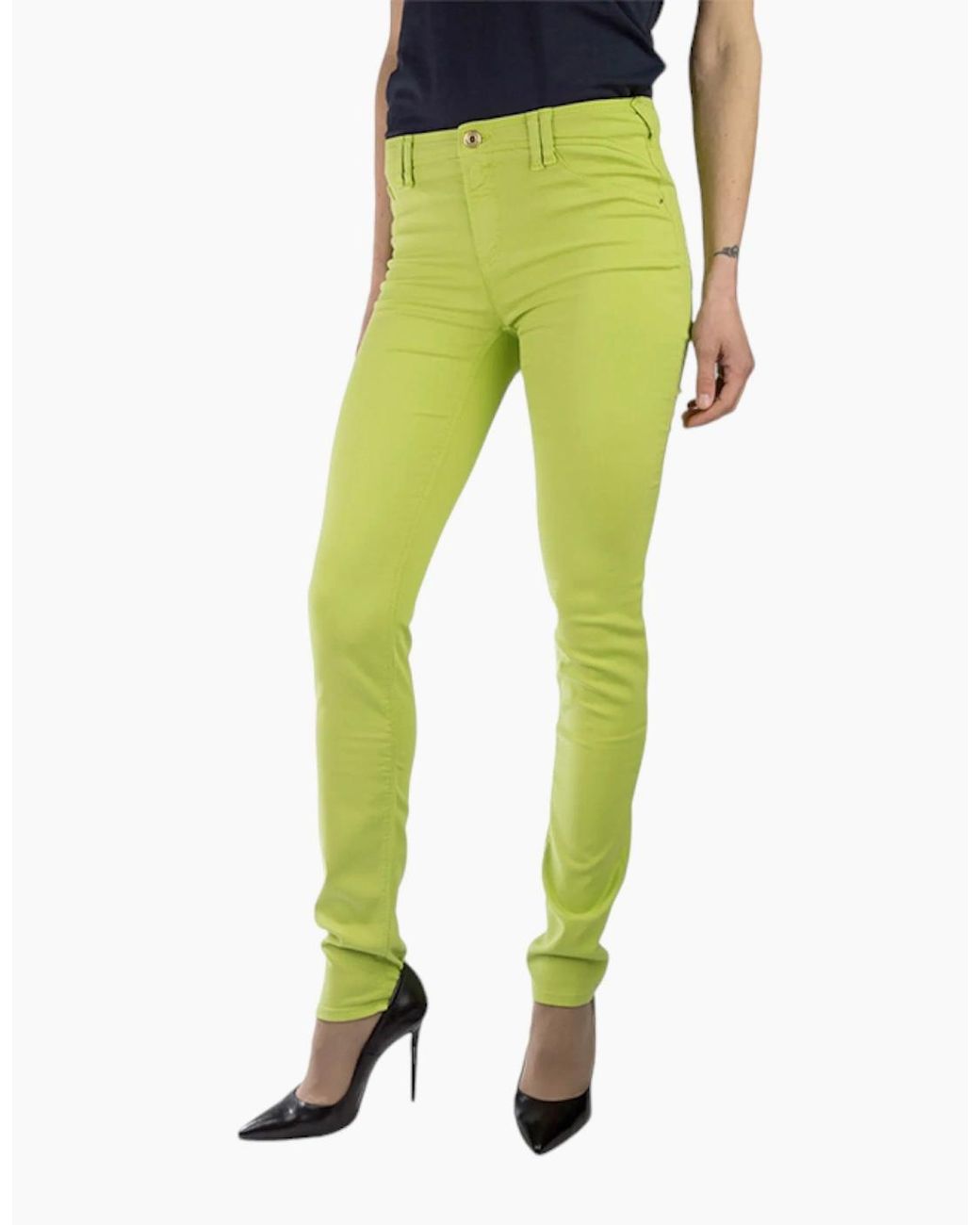 Armani Green Jeans V5J28 Denim Jeans Slim Fit Skinny Casual Stretchy Trousers