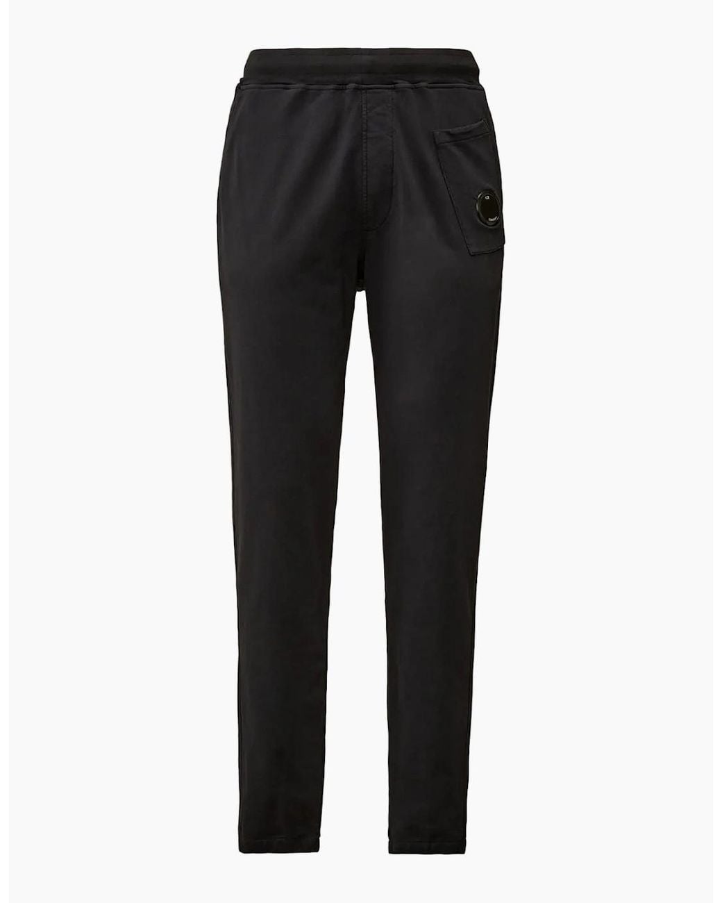 C P Company Black Light Fleece Lens Sweat Pants for men