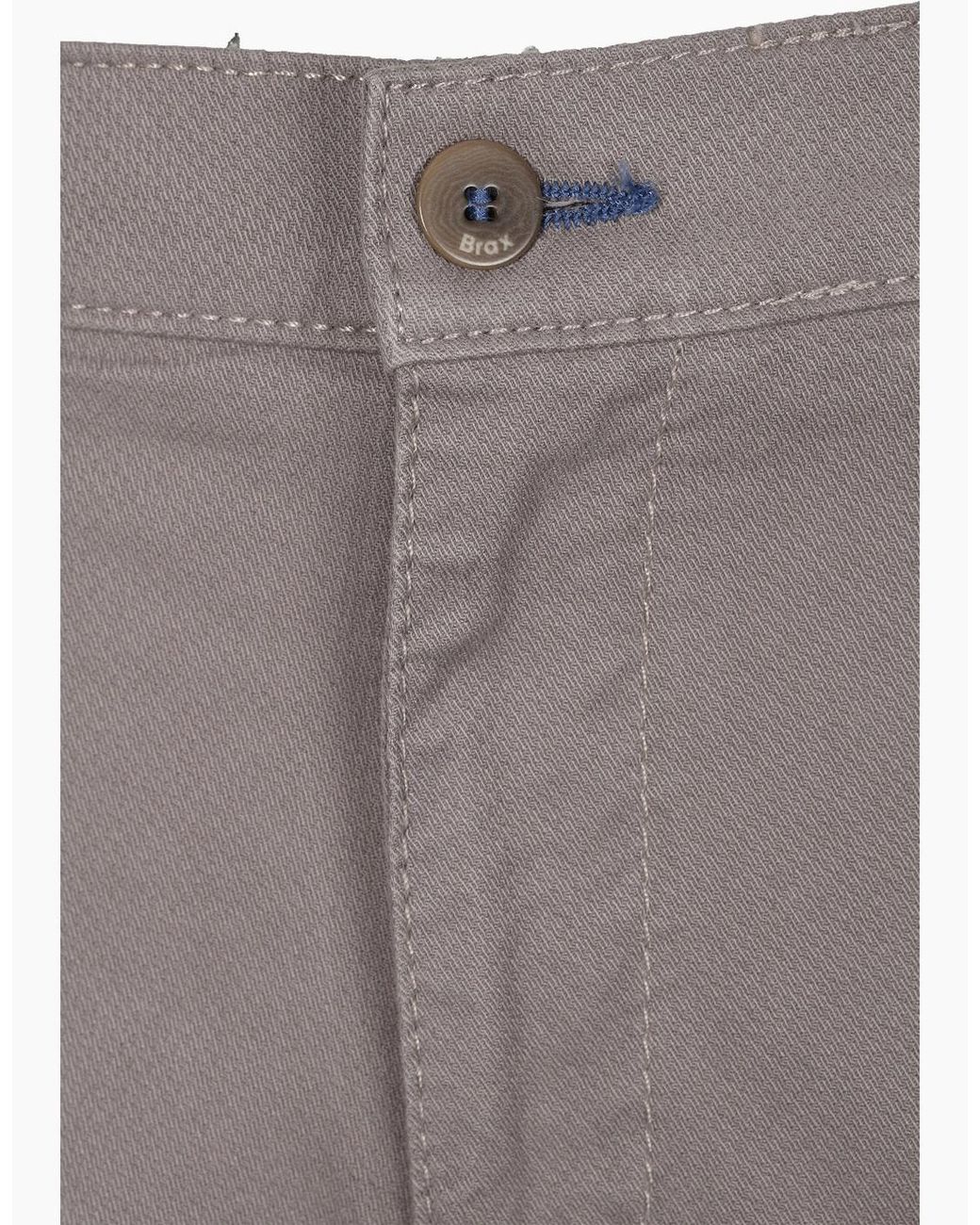 Brax Gray Fabio Cotton Trouser Mushroom for men
