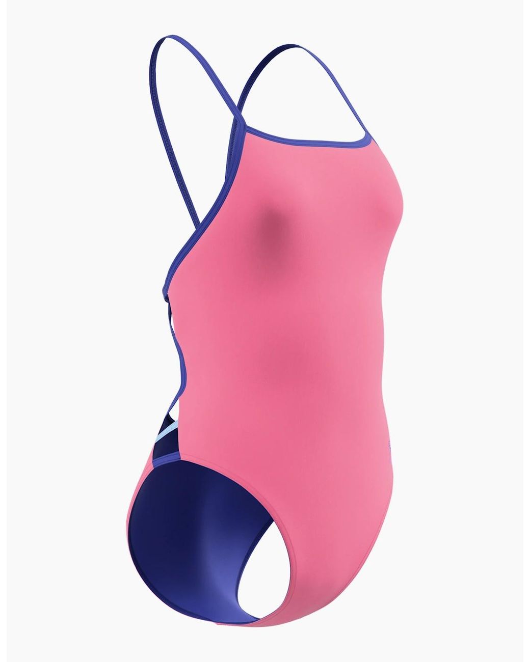 Speedo Pink Ladies Solid Triback One Piece Swimsuit