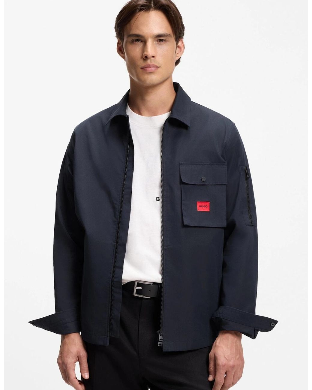 Boss Blue Hugo Emmond Overshirt S2-26 405 Dark for men