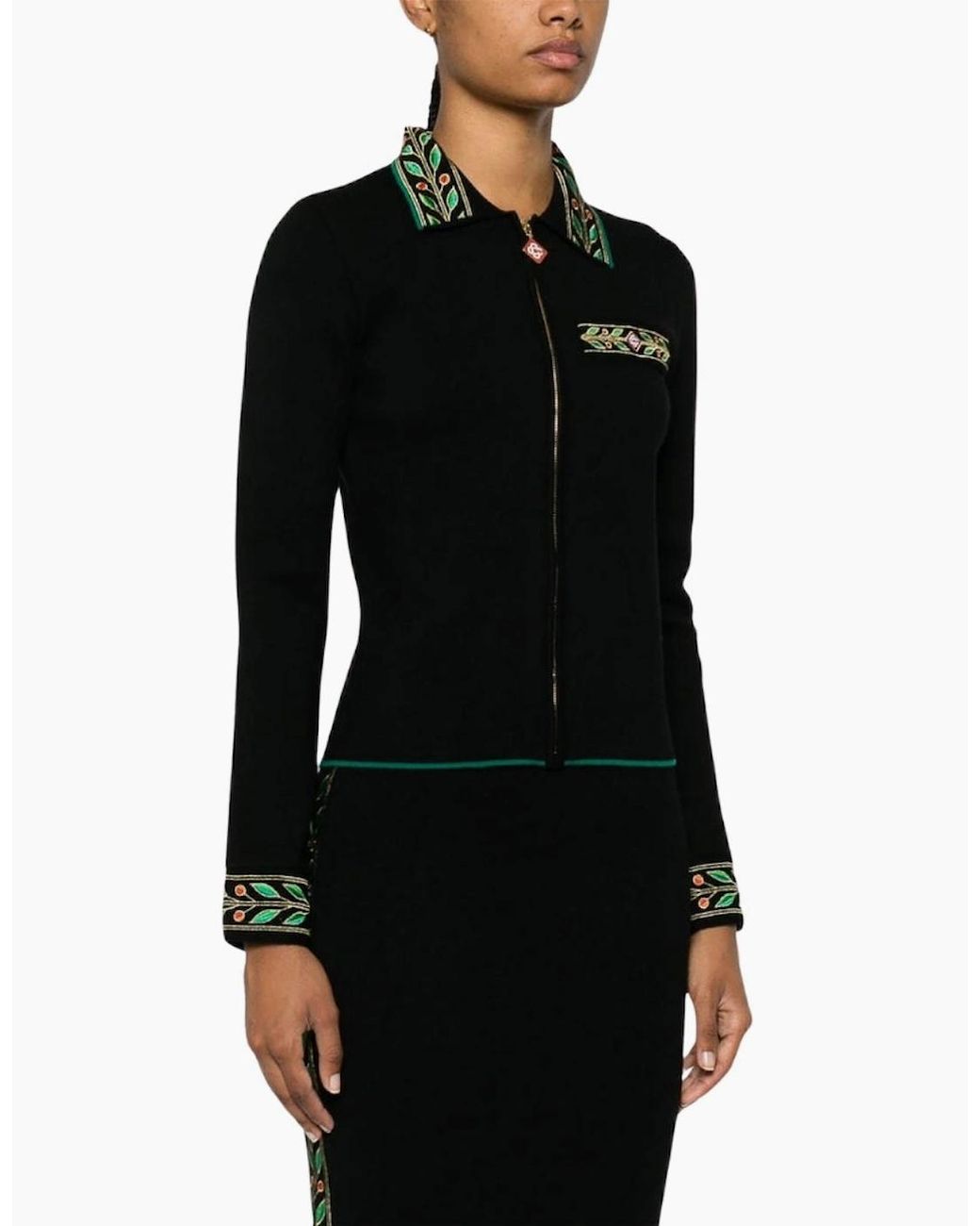Casablanca Black Embroidered Laurel Jackets
