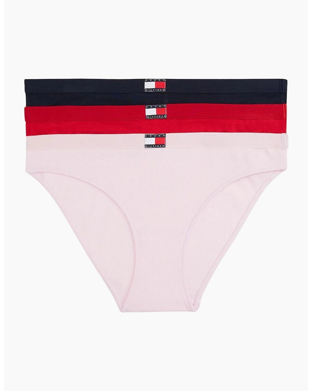 Tommy Hilfiger Red 3-Pack Heritage Badge Bikini Briefs