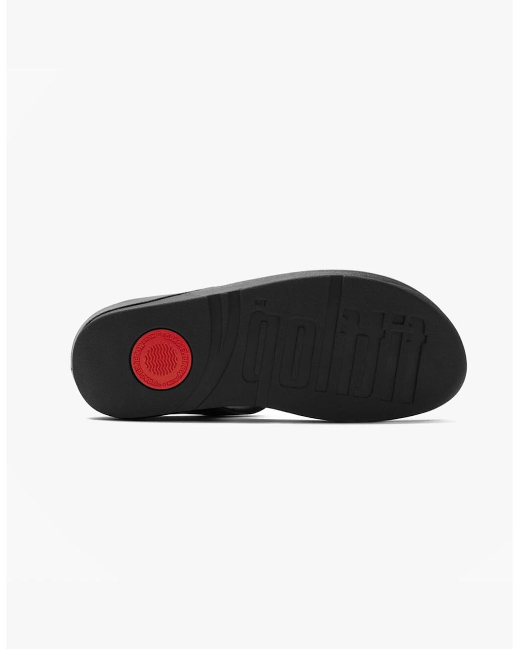 Fitflop Black Fino Pearls-And-Crystal Toe-Post Sandals