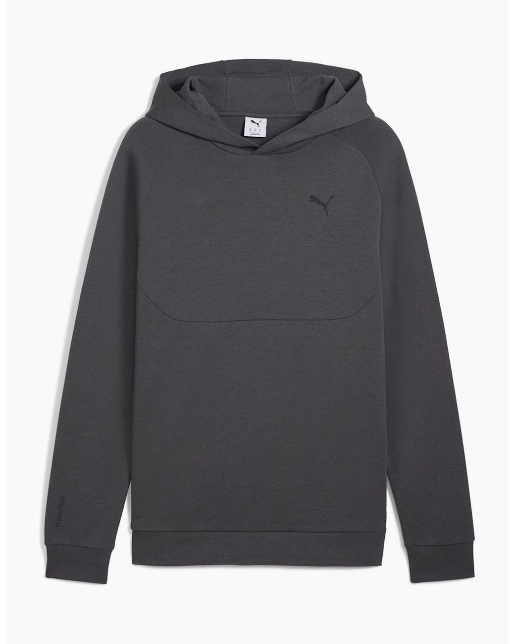 PUMA Gray Tech Overhead Hoodie for men