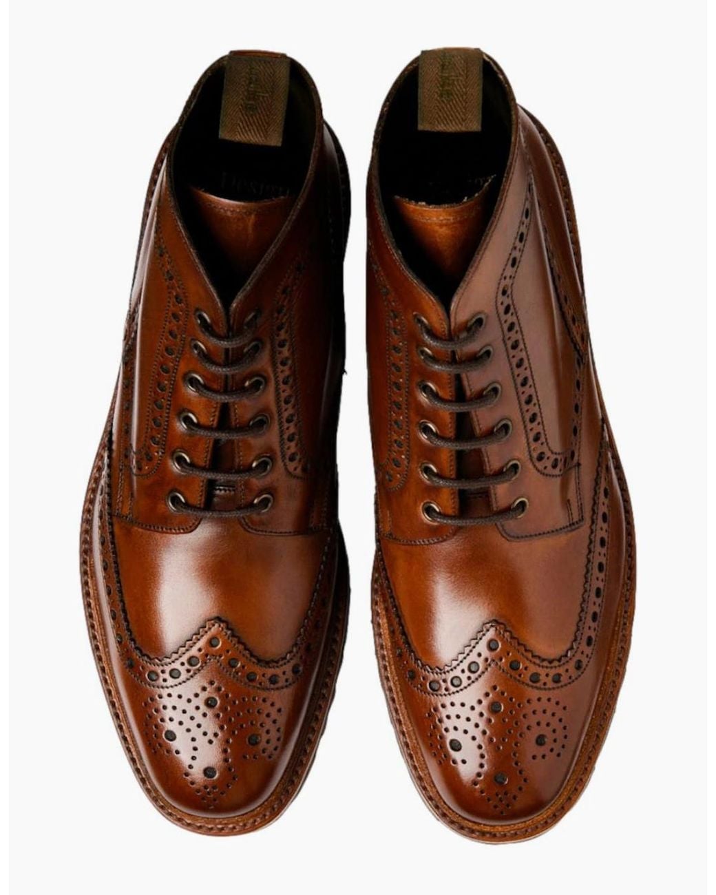 Loake Brown Pegasus Brogue Boot Pegasus Cedar for men