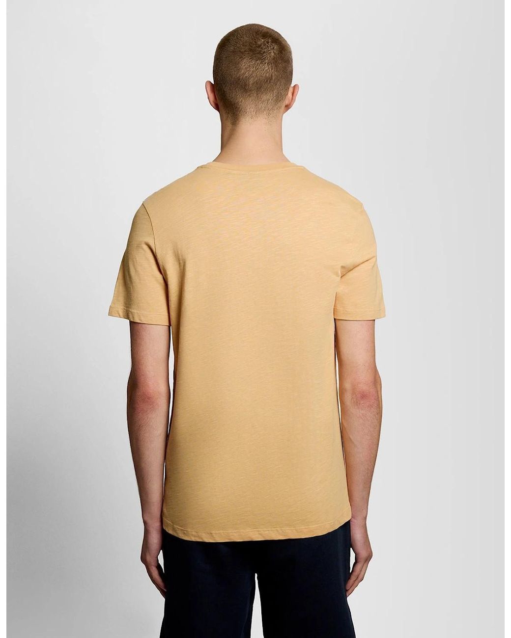 Lyle & Scott Blue Fine Cotton Slub T-Shirt for men