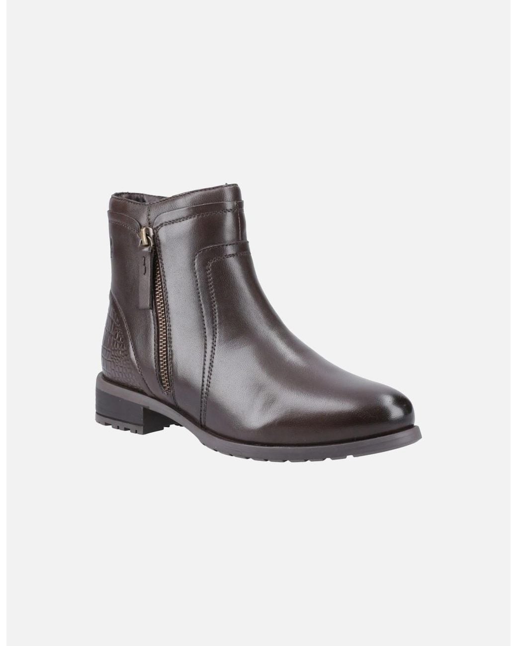 Hush Puppies Brown Scarlett Leather Boots