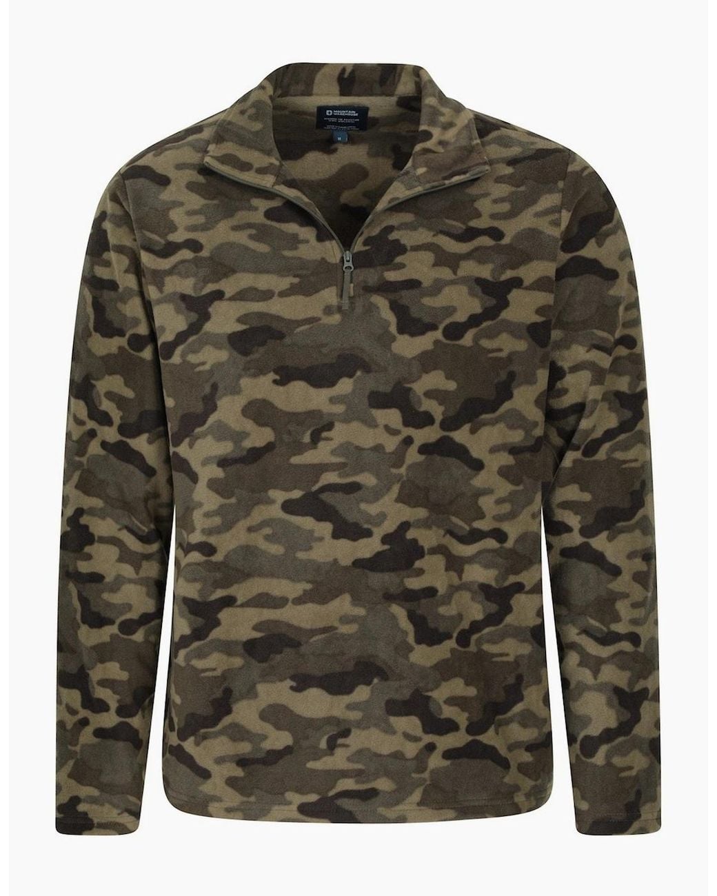 Mountain Warehouse Green Camber Ii Half Zip Fleece Top for men