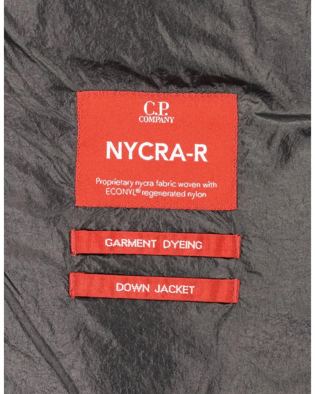 C P Company Black Nycra-R Down Lens Jacket for men