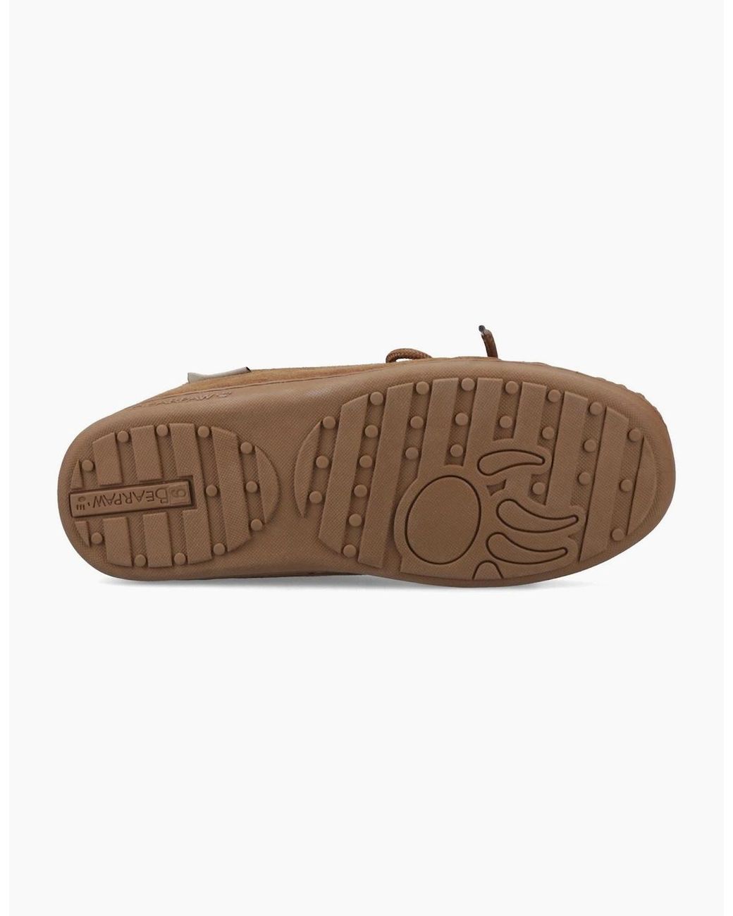 BEARPAW Brown Moc Ii Suede Hickory Slippers for men
