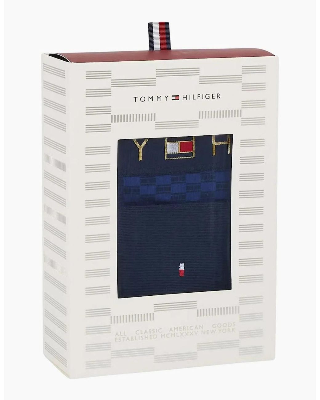 Tommy Hilfiger Blue Tonal Flag Print Boxer Trunks & Socks Gift Set for men