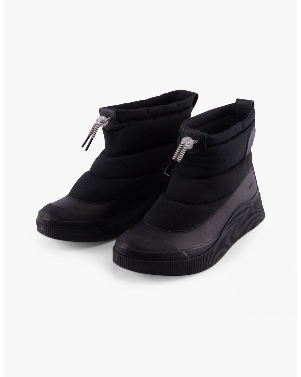 Sorel Black Out N About Iv Puffy Ankle Low Heeled Ankle Boots