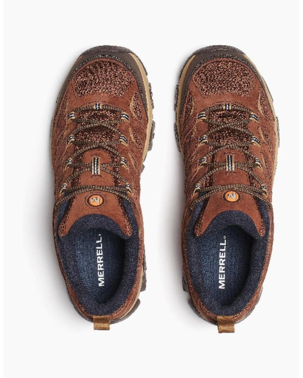 Merrell Brown Moab 3 Suede Umber Hiking Shoes for men