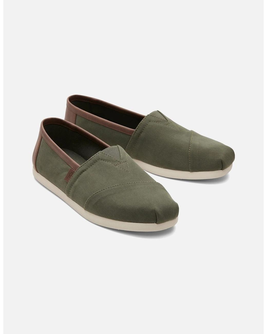 TOMS Green Alpargata Classic Cotton Blend Dark Sage Espadrilles for men