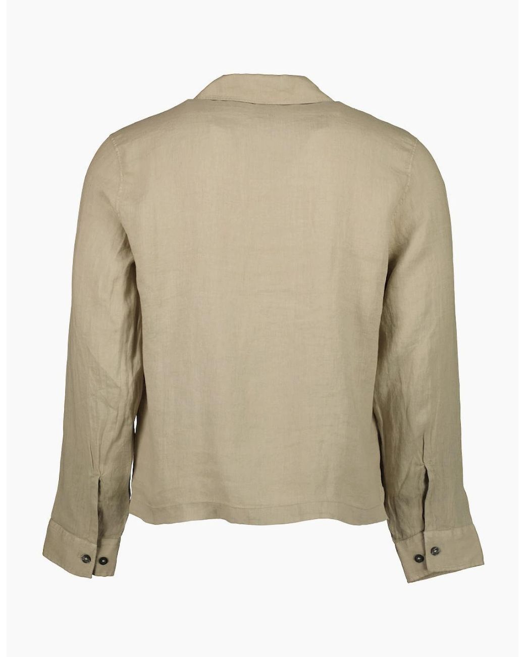 C P Company Green Long Sleeve Linen Overshirt for men