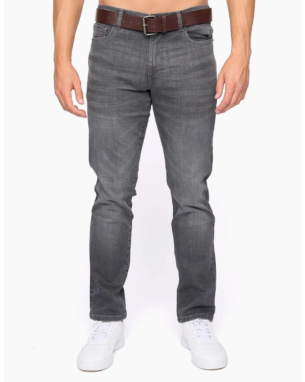 Bewley & Ritch Gray Bewley & Ritch Newbury Straight Fit Jeans Wash for men