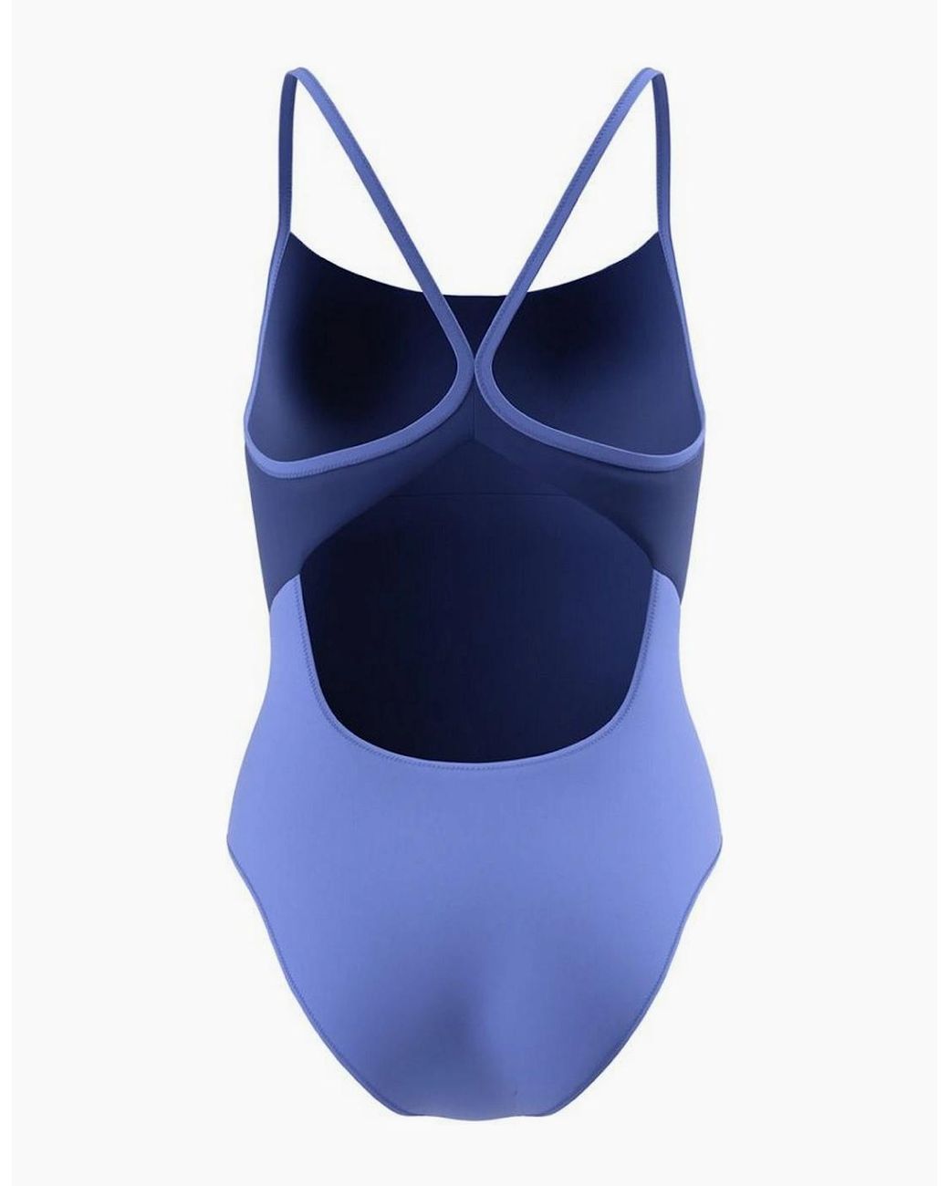 Speedo Blue Ladies Solid Racerback One Piece Swimsuit