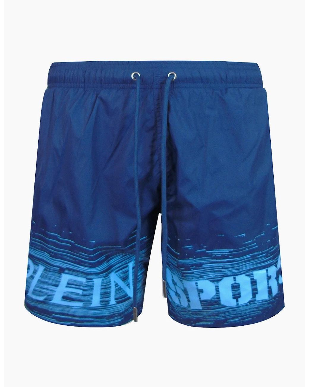 Philipp Plein Blue Plein Sport Shade Logo Medium Boardshort Swim Shorts