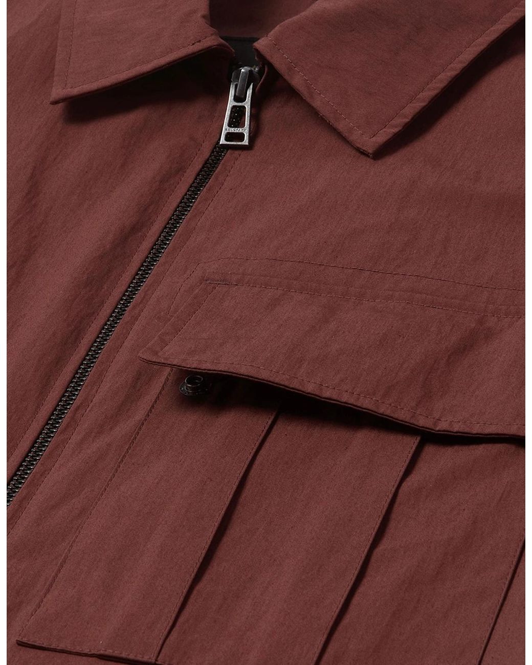 Belstaff Brown Cargo Overshirt Oxblood for men