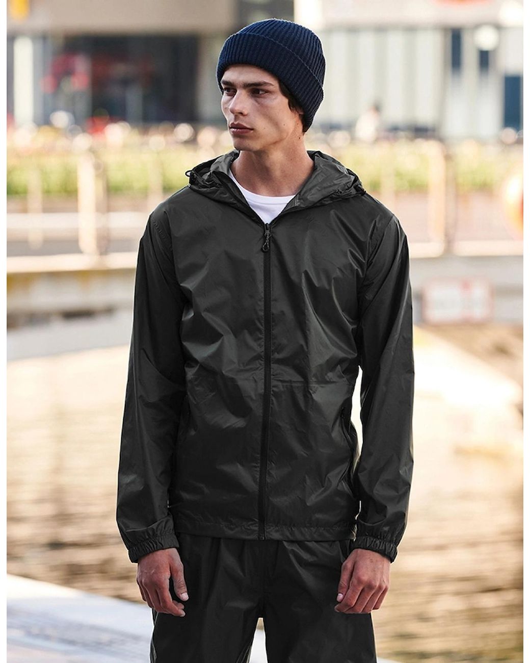 Regatta Black Pro Packaway Waterproof Breathable Jacket for men