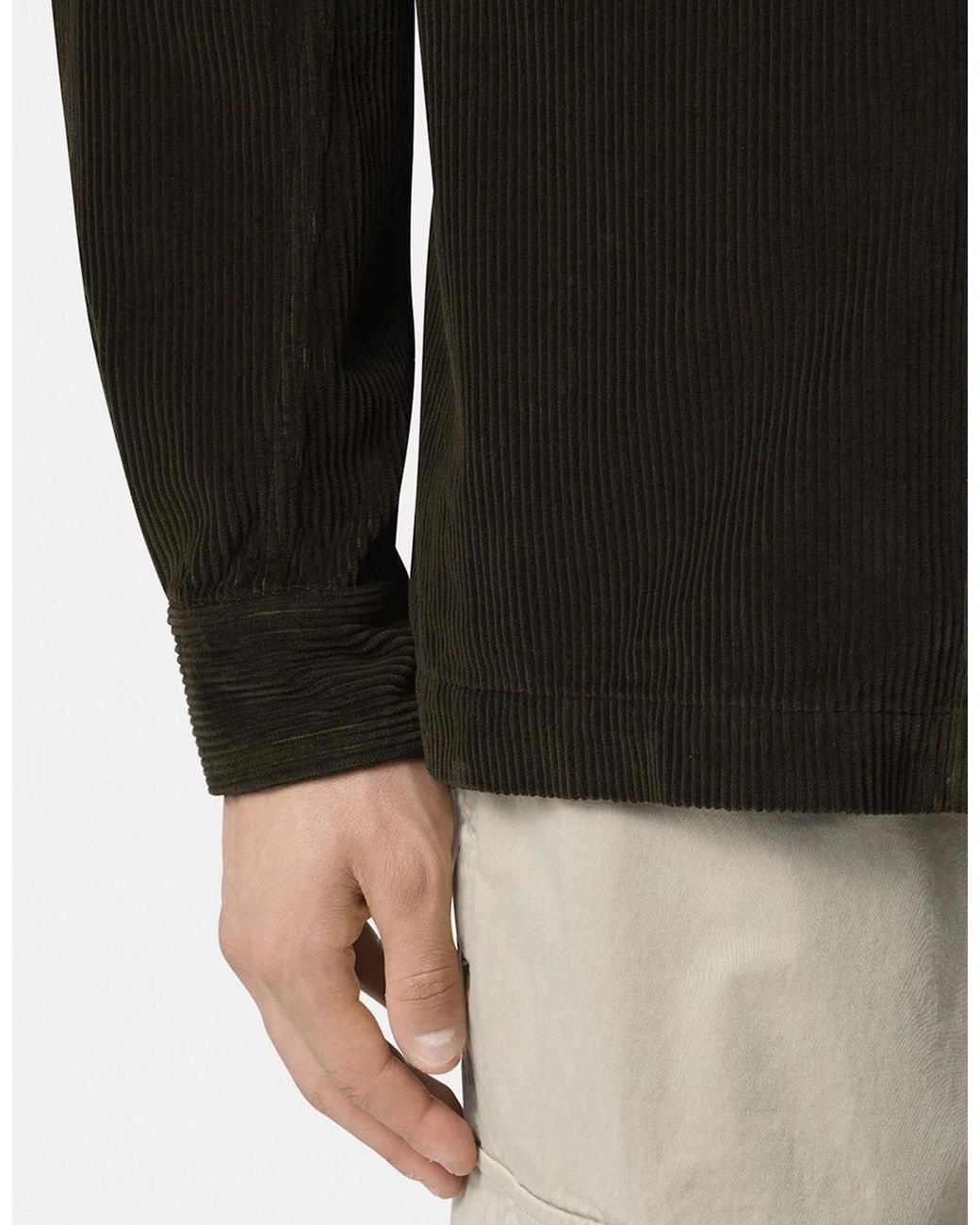 Stone Island Black Corduroy 1200016 Overshirt for men