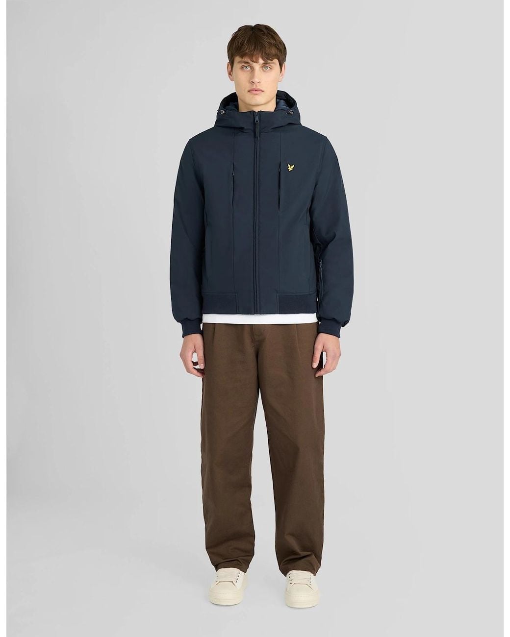 Lyle & Scott Blue Padded Softshell Jacket for men