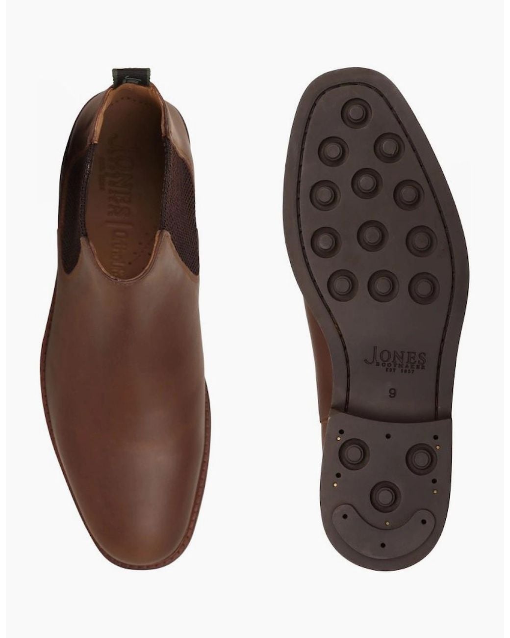 Jones Bootmaker Brown Debden Chelsea Boots for men