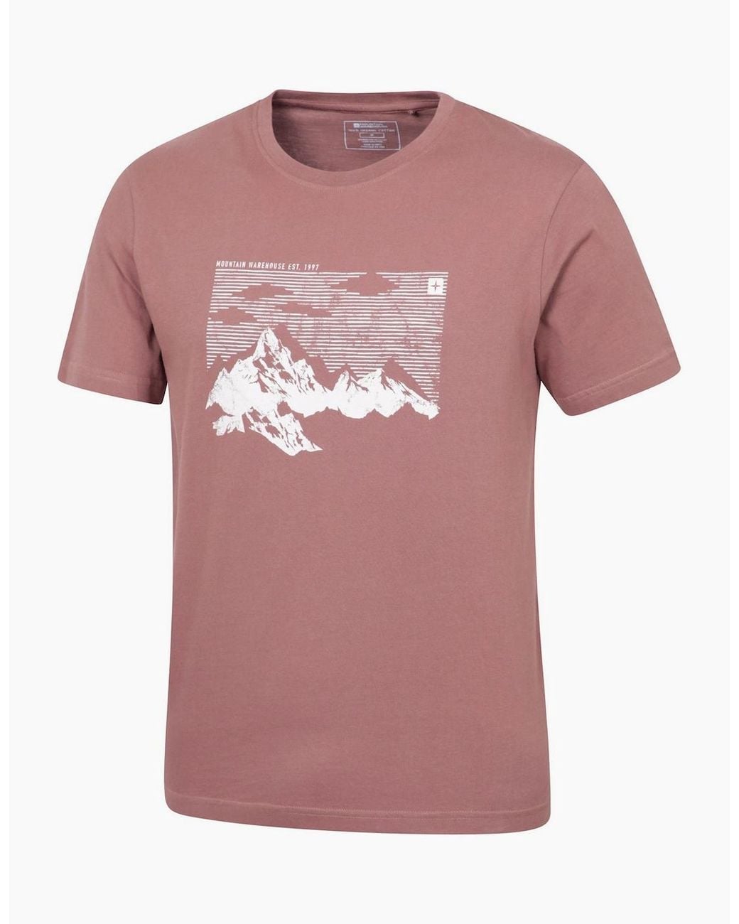 Mountain Warehouse Pink Mountain T-Shirt for men