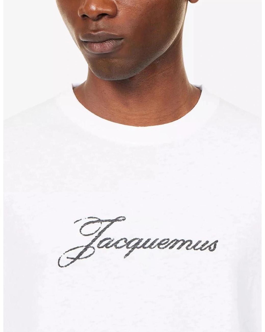 Jacquemus White Signature Logo T-Shirt for men