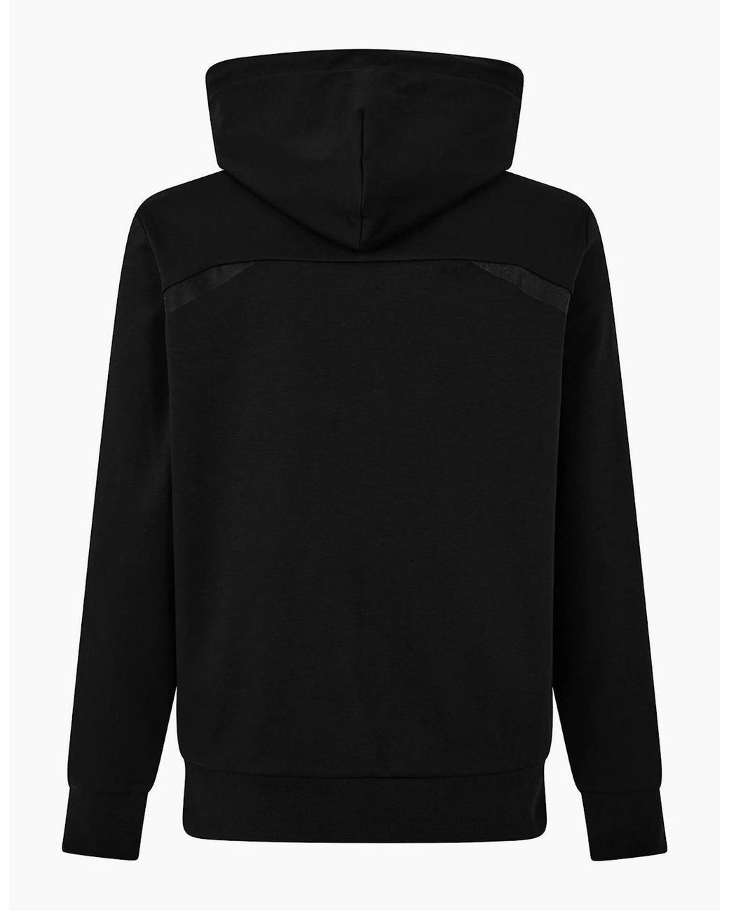 Boss Black Hooded Neck Long Sleeve Text Graphic Sweatshirt for men