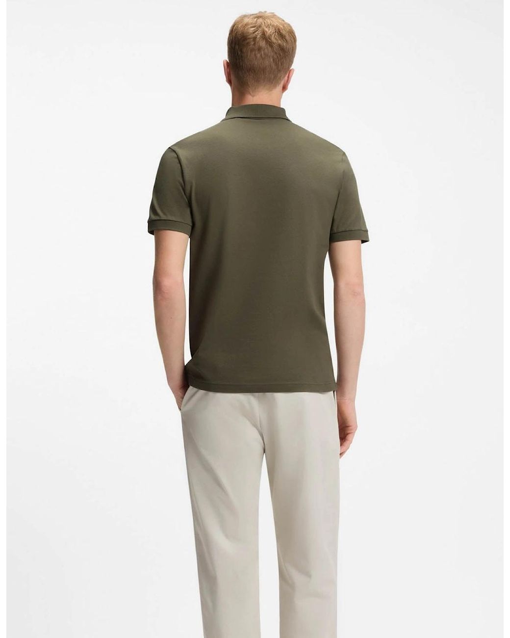 Boss Natural Boss Passenger Stretch-Cotton Slim-Fit Polo Shirt With Logo Patch for men