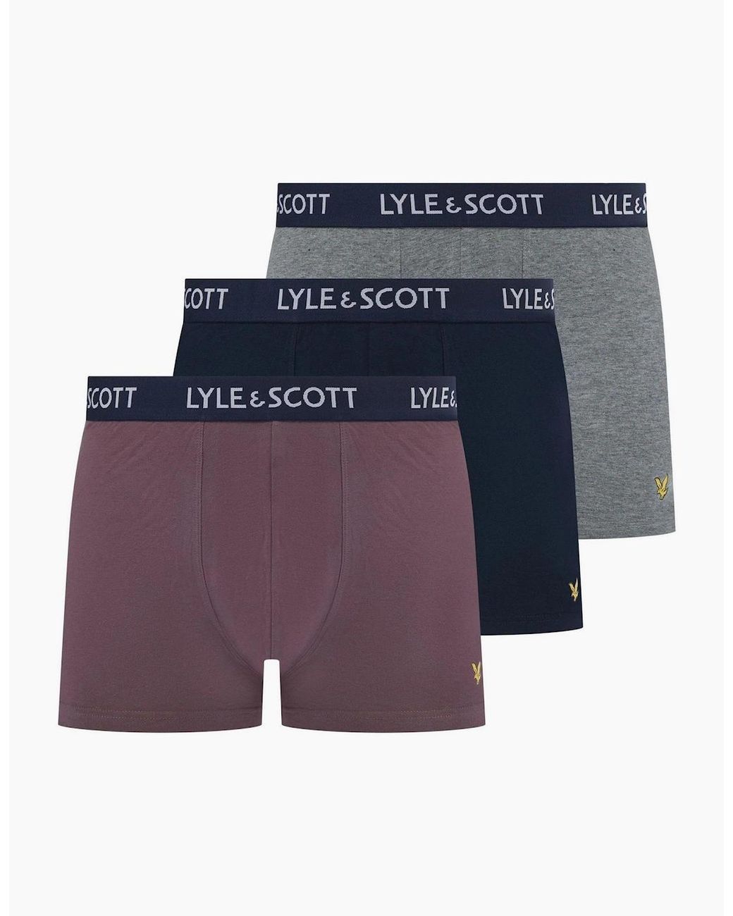 Lyle & Scott Blue Barclay Plain Design Boxer Briefs for men