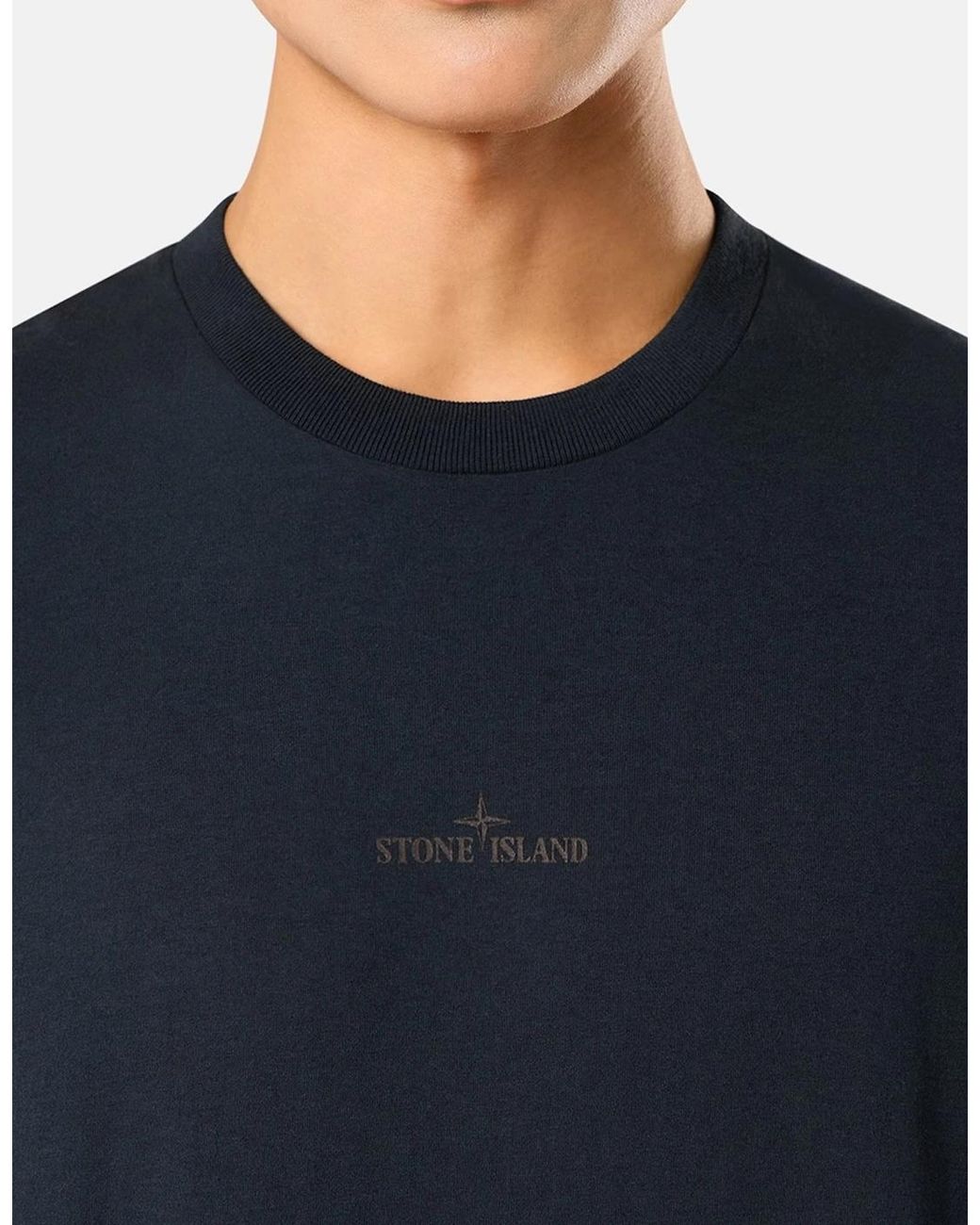 Stone Island Blue Branded 2100001 T Shirt for men