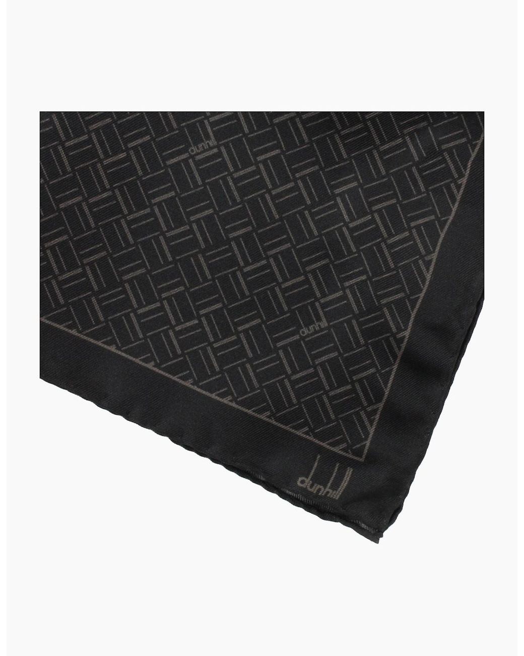 Dunhill Black Pocket Square for men