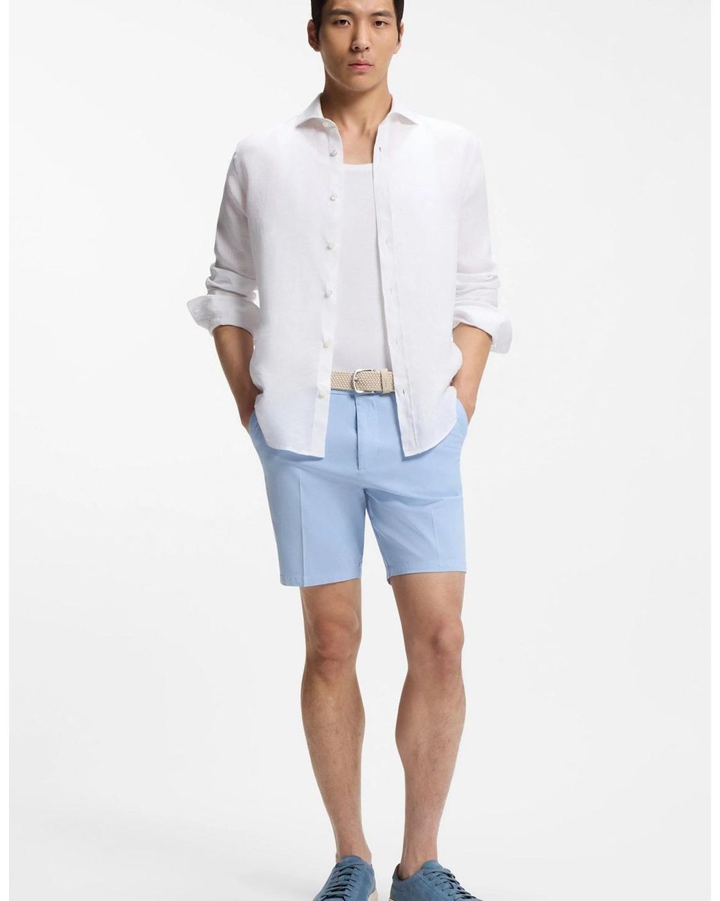 Boss Blue Kieran Tenn Sneakers for men