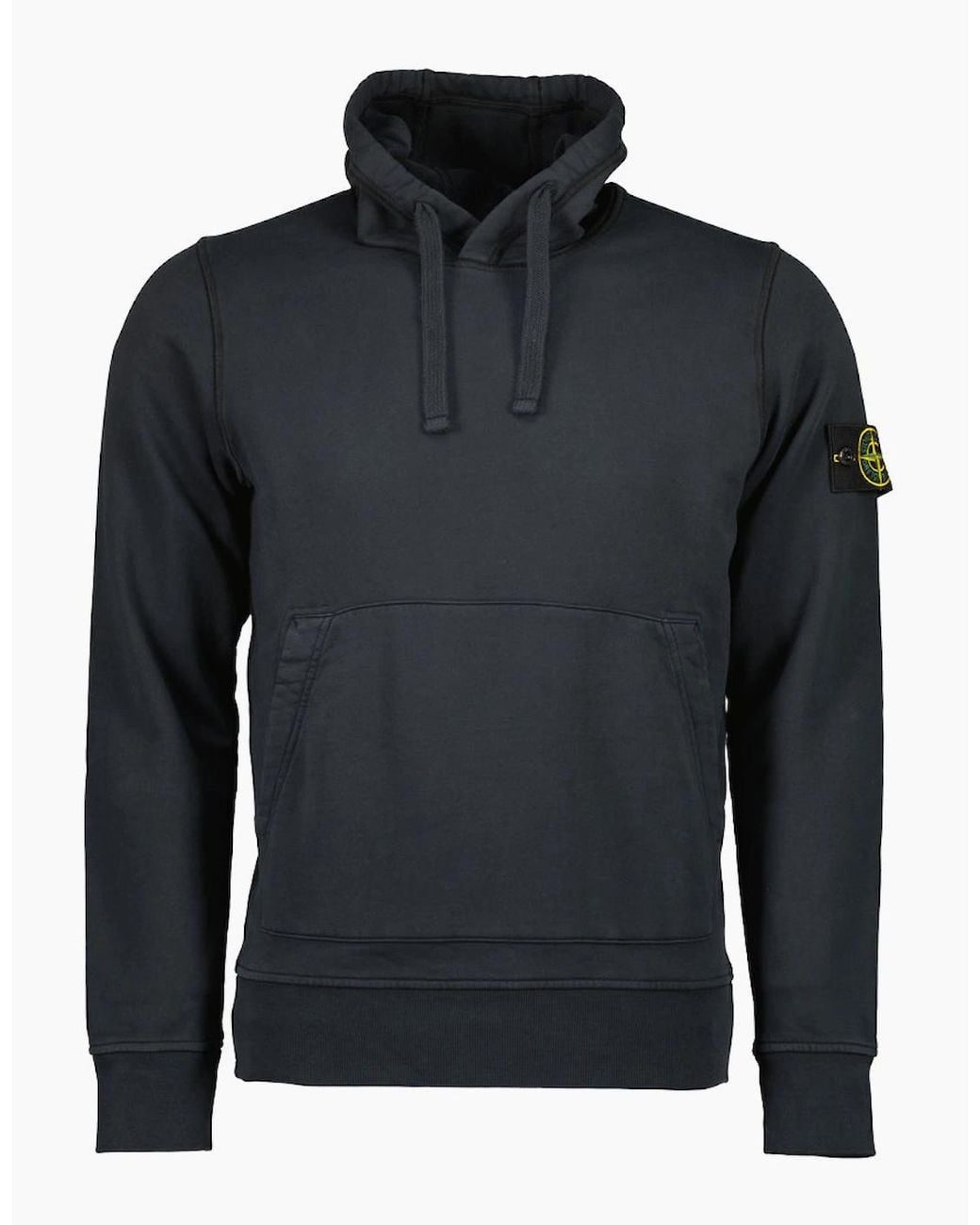 Stone Island Blue Cotton Fleece Hoodie for men