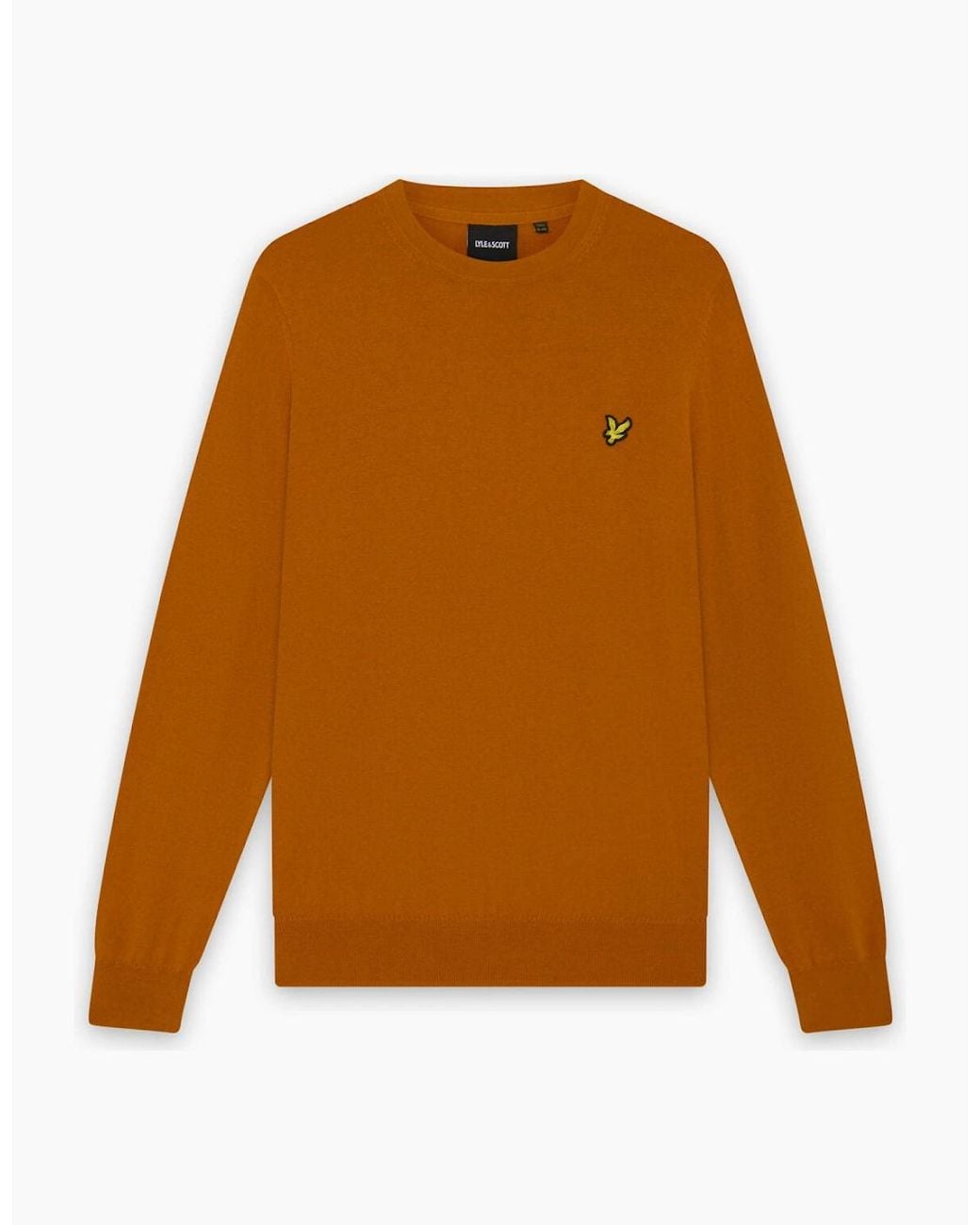 Lyle & Scott Brown Cotton Merino Crew Neck Jumper for men