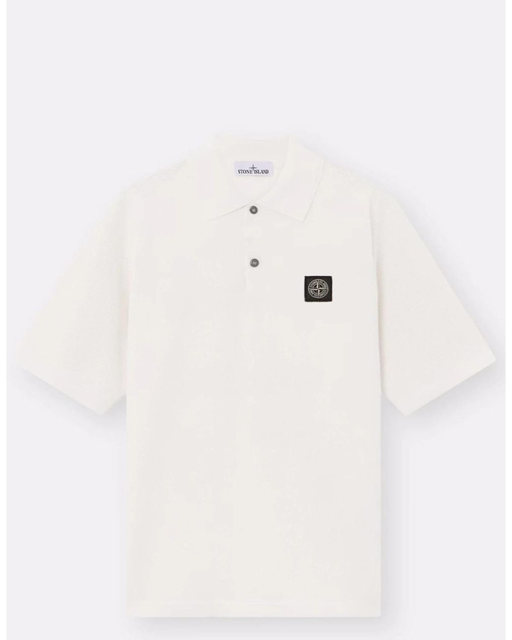 Stone Island Natural S00B5 Knitted Polo for men